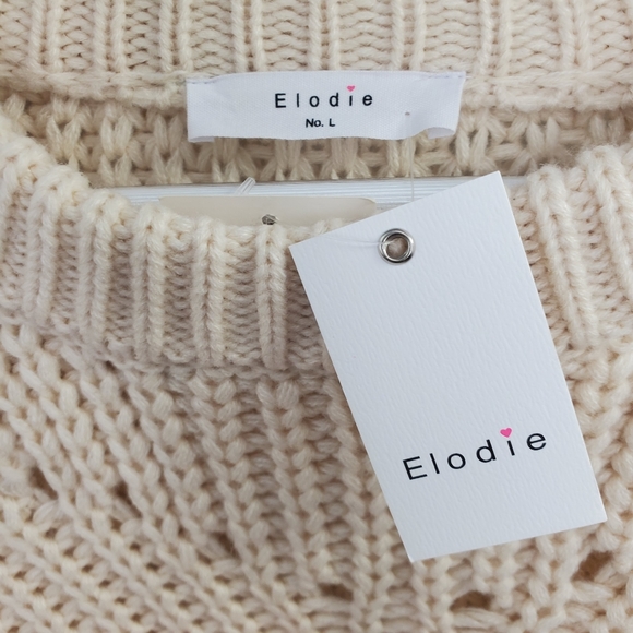 Elodie Open Stitch Pullover Sweater Chunky Cable - Picture 5 of 7